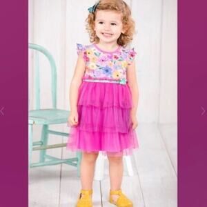 Matilda Jane “Wide Awake Frenchie” Dress Infant Girl Size 3 - 6 month Excellent